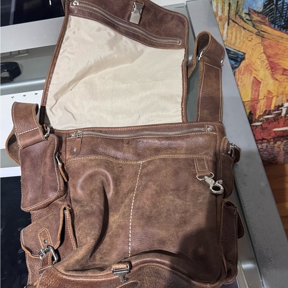 🌟HOST PICK🌟 Vintage ROOTS Milano Tribe Messenger / Laptop  Shoulder Bag✨ - Picture 11 of 16